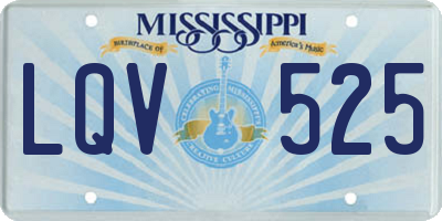 MS license plate LQV525