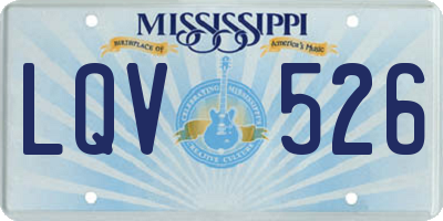 MS license plate LQV526