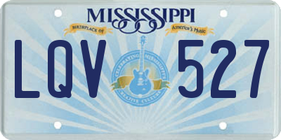 MS license plate LQV527