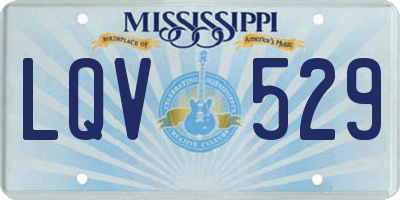 MS license plate LQV529