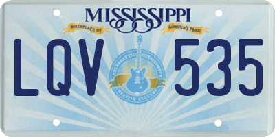 MS license plate LQV535