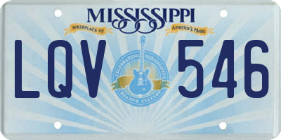 MS license plate LQV546