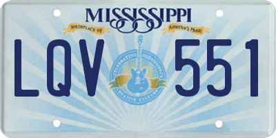 MS license plate LQV551