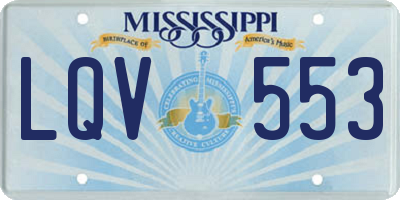 MS license plate LQV553