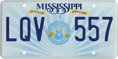 MS license plate LQV557