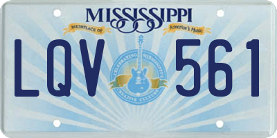 MS license plate LQV561