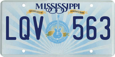 MS license plate LQV563