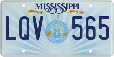MS license plate LQV565