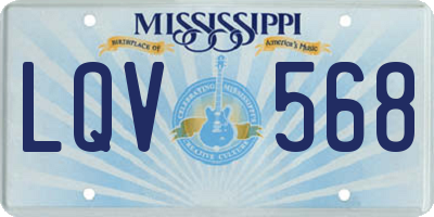 MS license plate LQV568