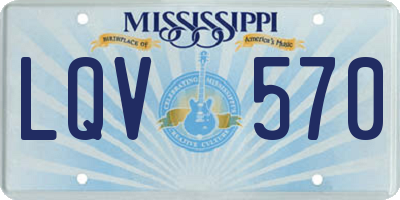 MS license plate LQV570