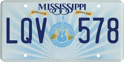 MS license plate LQV578