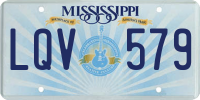 MS license plate LQV579