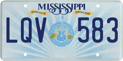 MS license plate LQV583