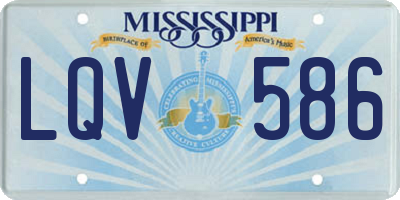 MS license plate LQV586