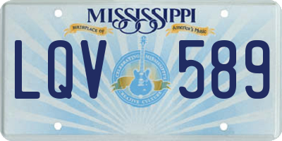 MS license plate LQV589