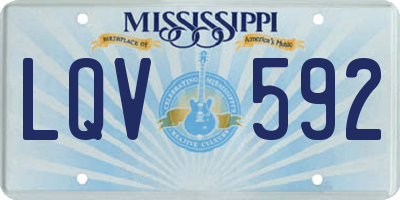 MS license plate LQV592