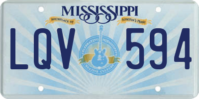 MS license plate LQV594