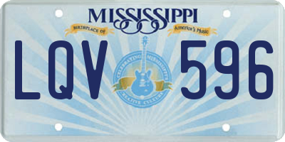 MS license plate LQV596