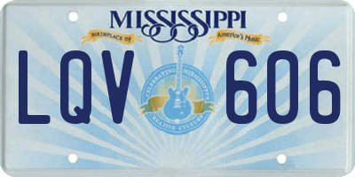 MS license plate LQV606