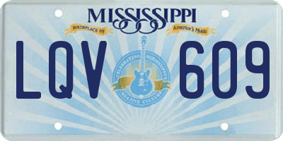 MS license plate LQV609