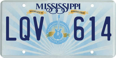 MS license plate LQV614