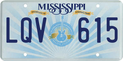 MS license plate LQV615