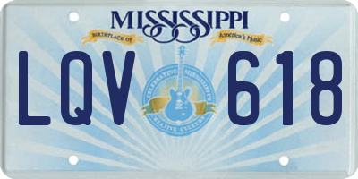 MS license plate LQV618
