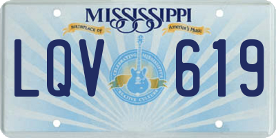 MS license plate LQV619