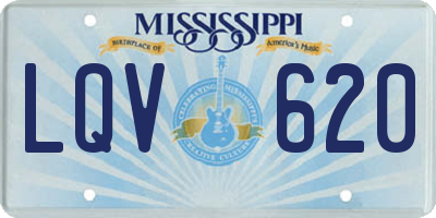 MS license plate LQV620