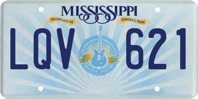 MS license plate LQV621