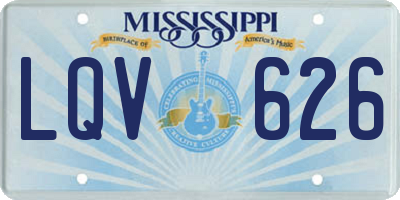 MS license plate LQV626