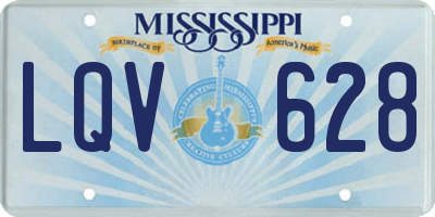 MS license plate LQV628