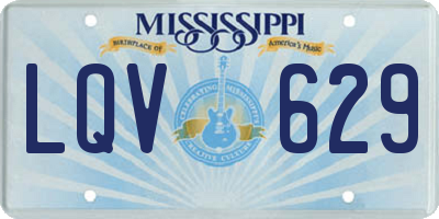 MS license plate LQV629