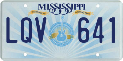 MS license plate LQV641