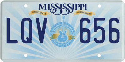 MS license plate LQV656