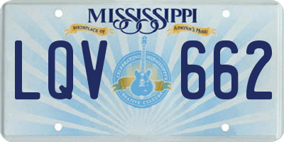 MS license plate LQV662