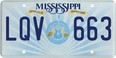 MS license plate LQV663