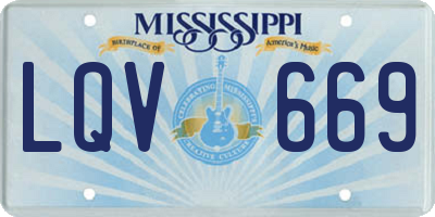MS license plate LQV669
