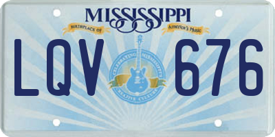 MS license plate LQV676