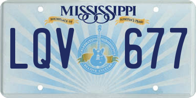 MS license plate LQV677