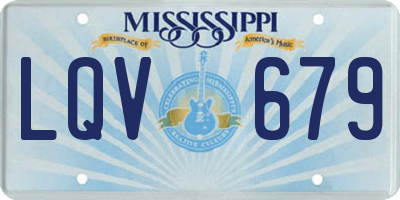 MS license plate LQV679