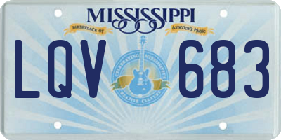 MS license plate LQV683