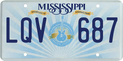 MS license plate LQV687