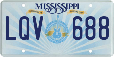 MS license plate LQV688
