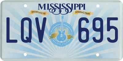 MS license plate LQV695
