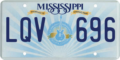 MS license plate LQV696