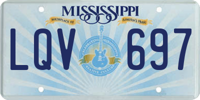 MS license plate LQV697