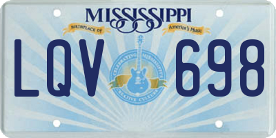MS license plate LQV698