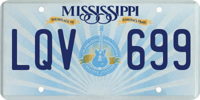 MS license plate LQV699