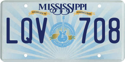 MS license plate LQV708
